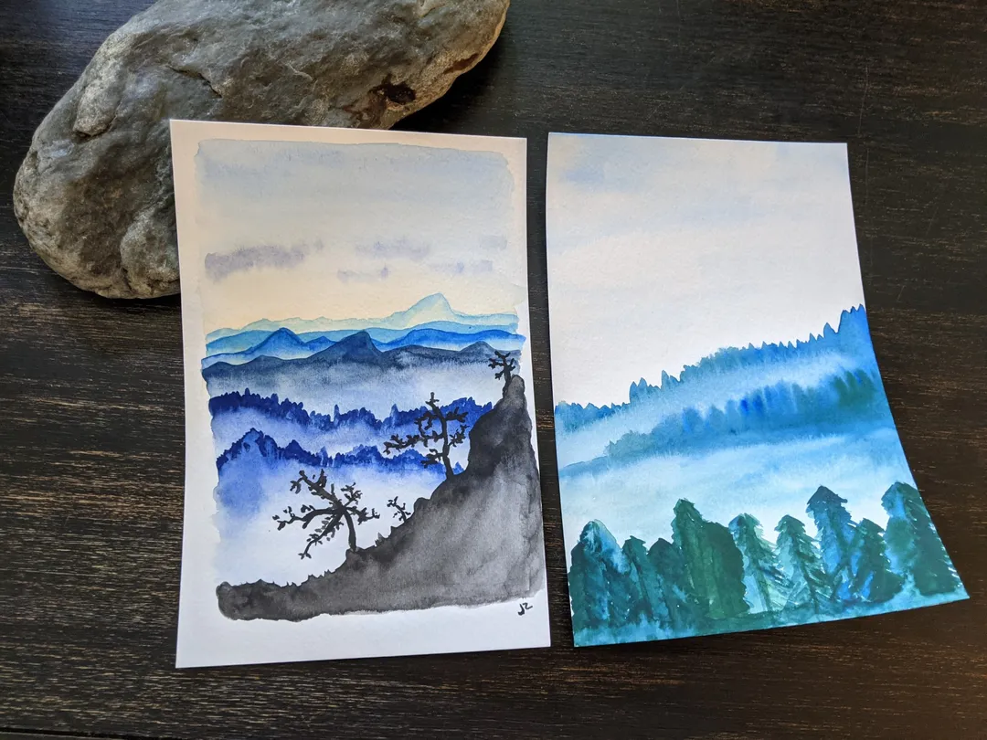 Blueridge Mountains – Watercolor Wednesday
